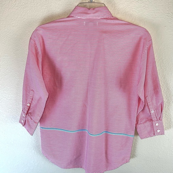 J. Crew Women’s Red/White Striped Boyfriend Popover Cotton Shirt. Sz 00 - Picture 5 of 9